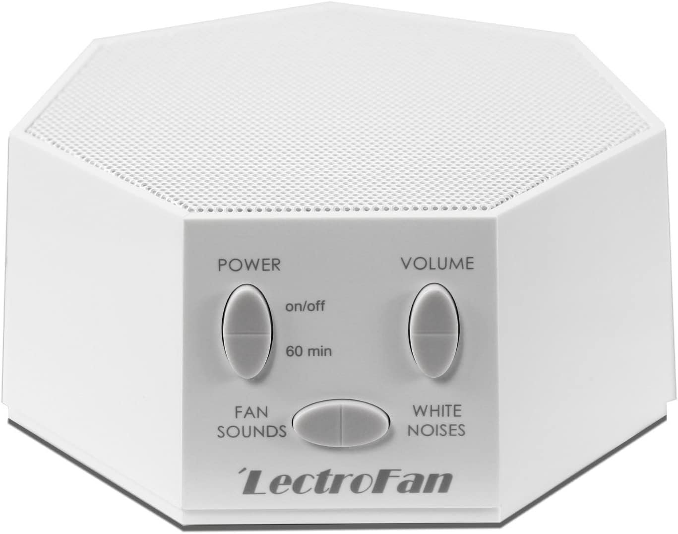 Adaptive Sound Technologies LectroFan Classic White Noise Machine – Compact Sleep Sound Machine for Bedroom, Travel, Study & More – 20 Non-Looping Fan & White Noise Variations
