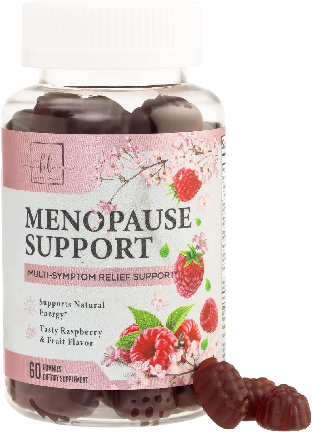Menopause Supplements for Women Gummies – Complete Natural Mild Hot Flashes & Night Sweats Support, 16 in 1 Multi-Benefit Female Menopause Relief Gummy, Support for Balance & Energy – 60 Gummies