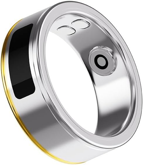 IMIKI Smart Ring Lightweight Stainless Steel 5ATM Water Resistant with Daily Tracking Long Battery Life Touch Control Multiple Sizes (12)