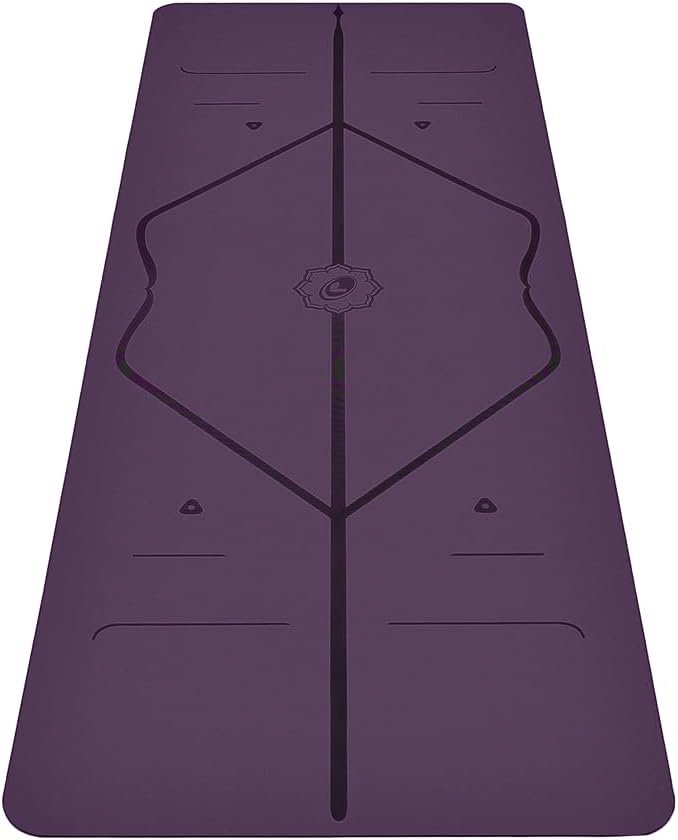 Liforme Original Yoga Mat – Free Yoga Bag Included – Patented Alignment System, Warrior-like Grip, Non-slip, Eco-friendly, sweat-resistant, long, wide, 4.2mm thick mat for comfort