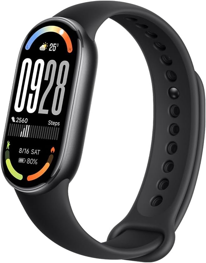 XIAOMI Mi Smart Band 10 (2025) Global Version – 1.72″ AMOLED Display | 21 Days Battery Life | Touchscreen, Multi-Sport Tracker, Activity Tracker, Heart Rate Monitor | BT5.4 – (Midnight Black)