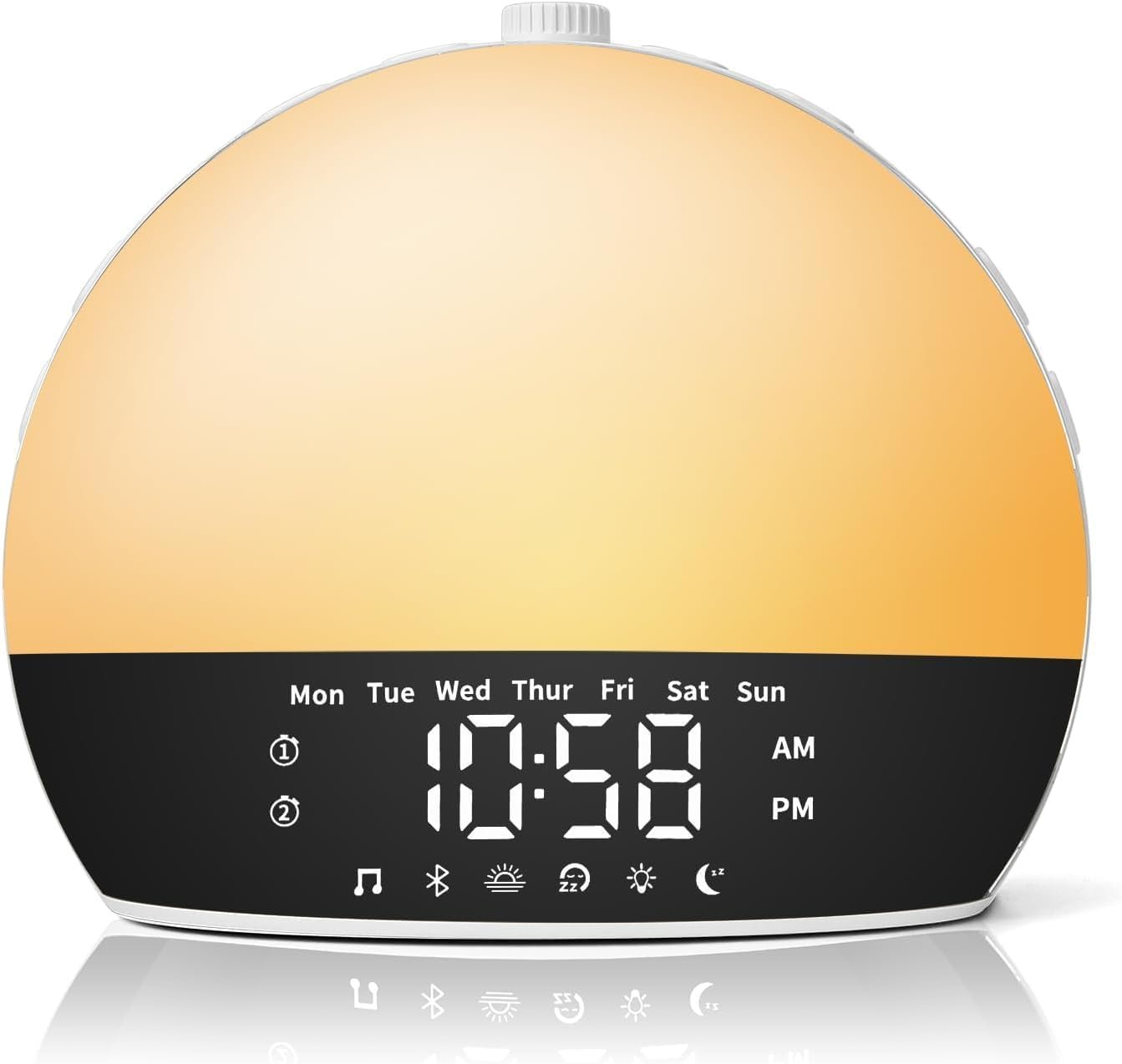 Wake Up Light Sunrise Alarm Clock for Heavy Sleepers, All-in-One Smart Bedside Device with Bluetooth Speaker, FM Radio, Dual Alarm & Sleep Aid Night Light, Best Gift for Adults & Kids