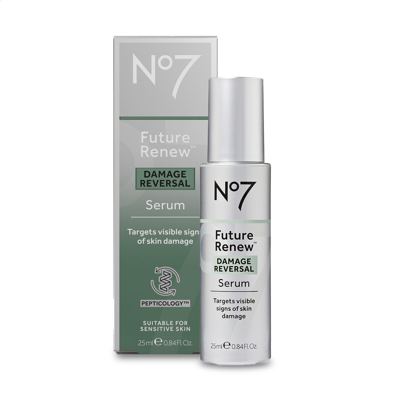 No7 Future Renew Damage Reversal Anti Aging Serum for Face – Face Serum for Women with Peptides to Support Skin Repair – Helps Reduce Fine Lines, Wrinkles, Dryness & Uneven Tone (0.84 Fl oz)