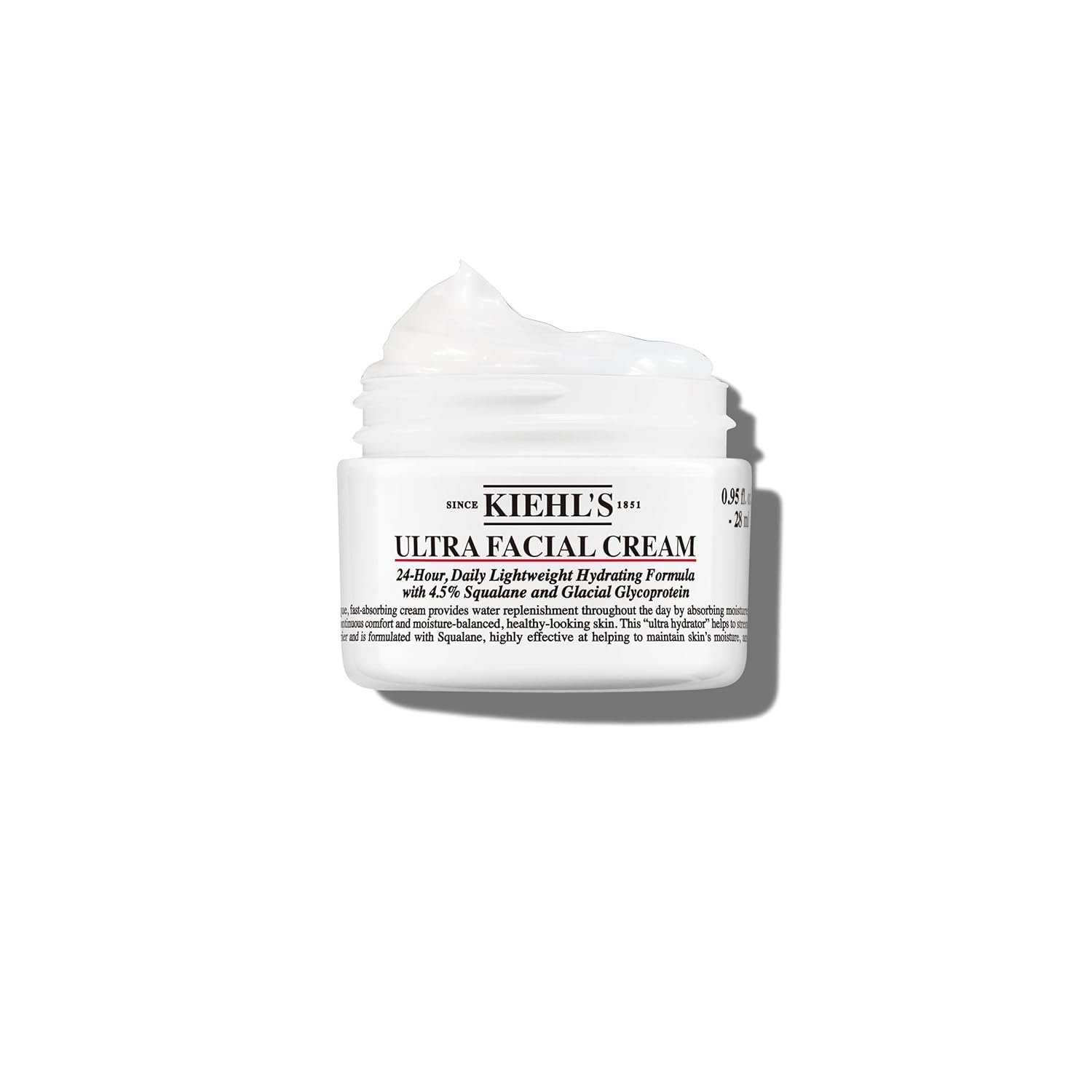 Kiehl’s Ultra Facial Cream, with 4.5% Squalane to Strengthen Skin’s Moisture Barrier, Skin Feels Softer and Smoother, Long-Lasting Hydration, Easy and Fast-Absorbing, Suitable for All Skin Types