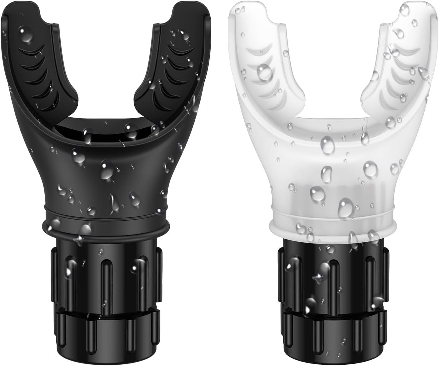 Portable Breathing Trainer with Resistance Adjustable, Easy to Clean, Enhance Muscle Training, Improve Strength and Endurance for Sports, Running, Martial (Black,White)