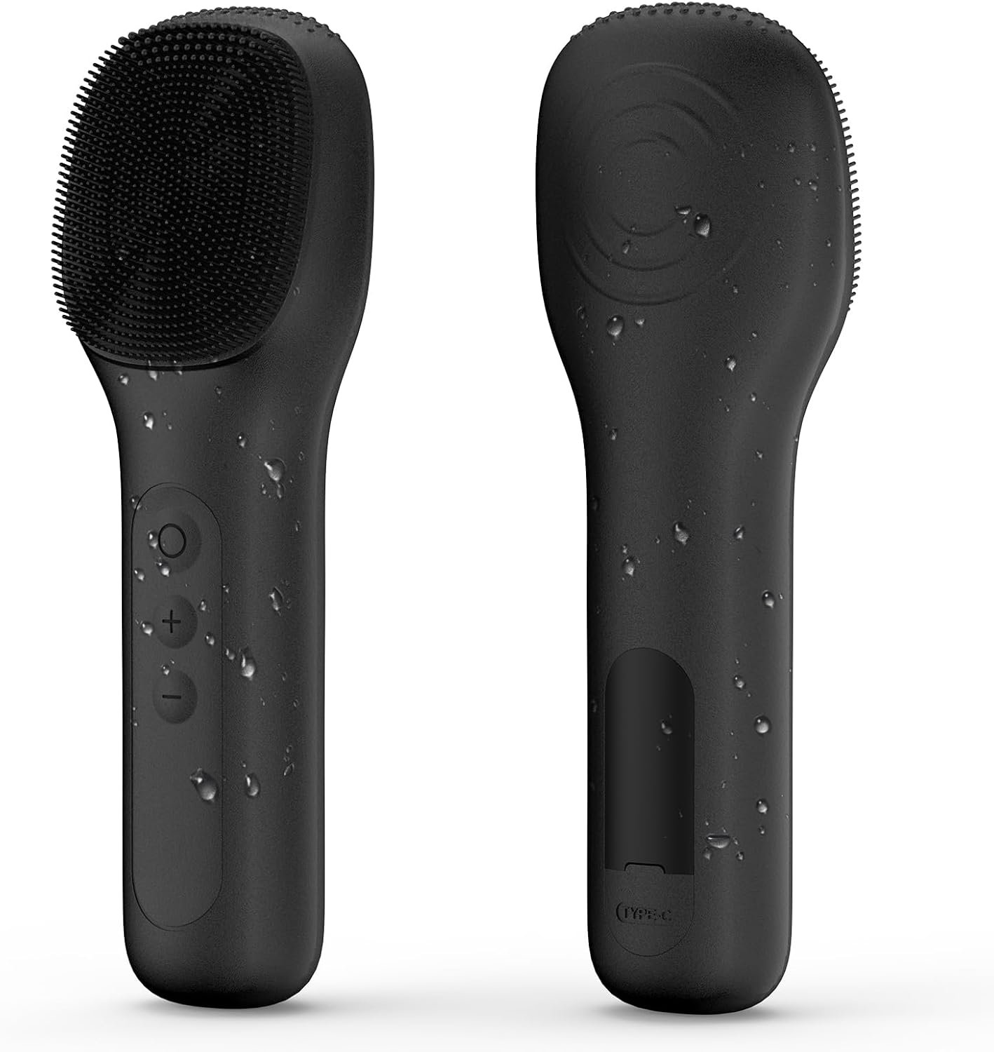 Facial Cleansing Brush Portable Waterproof Rechargeable Face Wash Brush, Electric Deep Cleaning for Men & Women (Black)