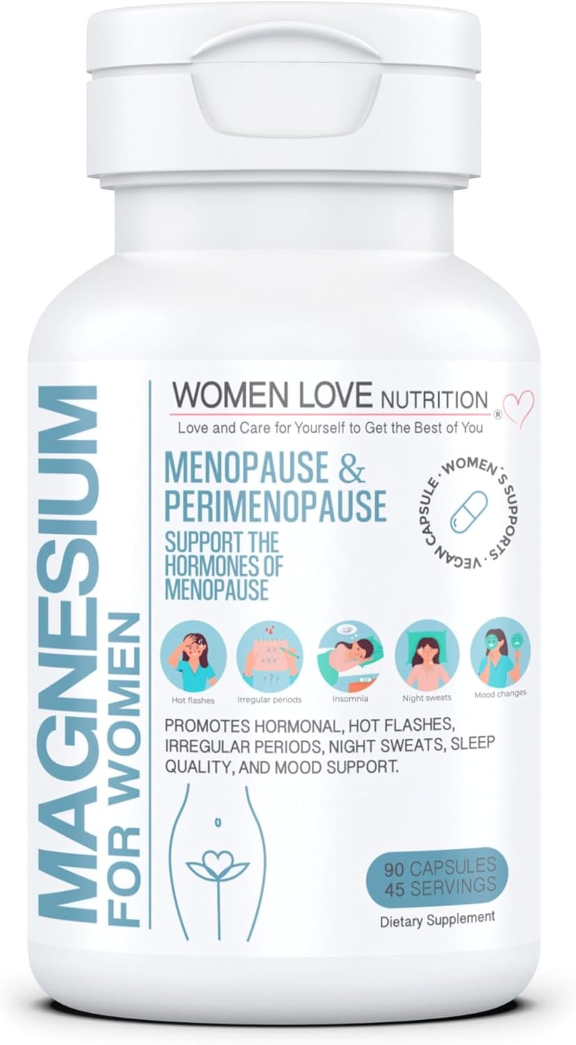 Magnesium for Women, Menopause & Peromenopause (90 Capsules)