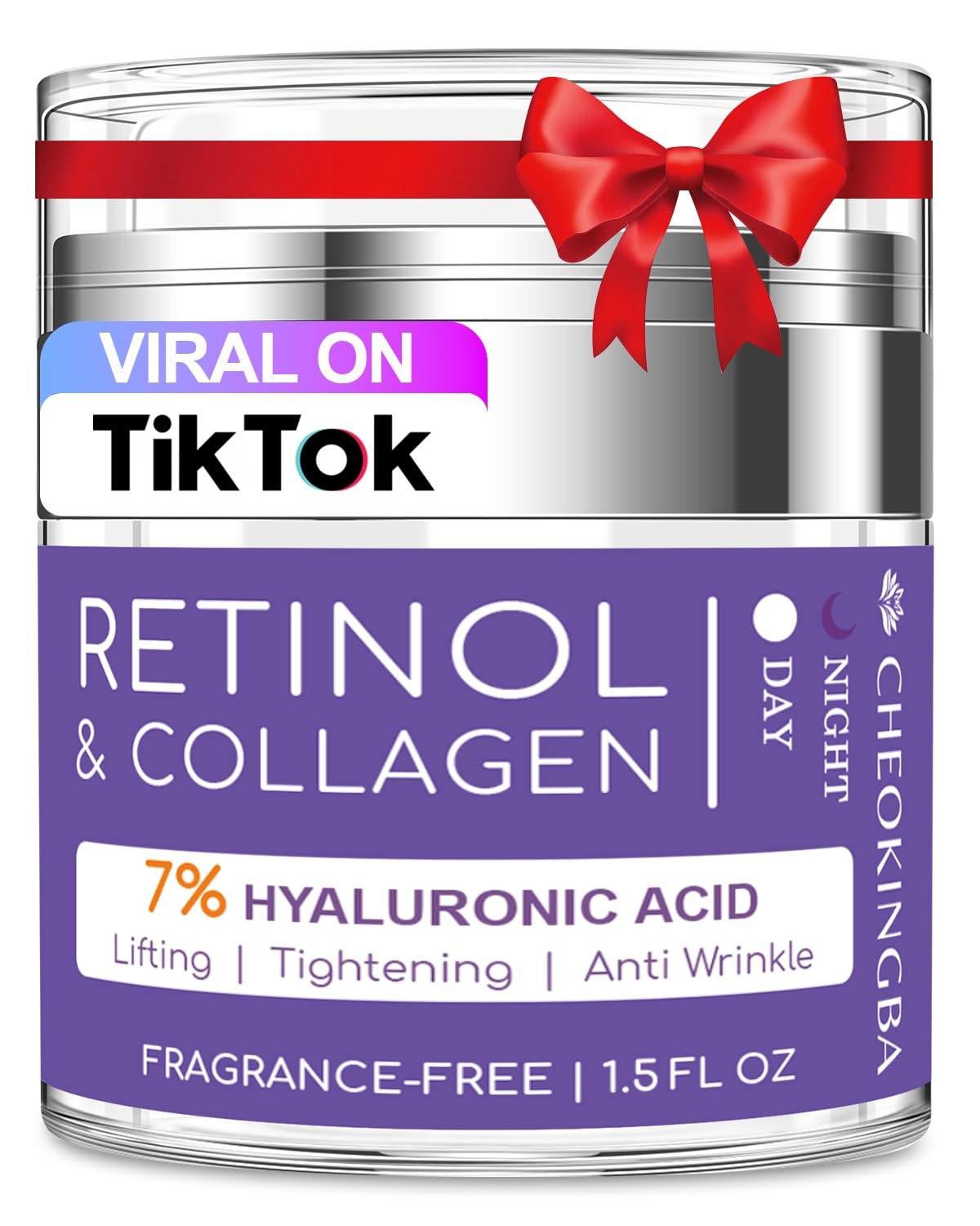 Neck Firming Cream for Tightening | Anti-Aging Face Moisturizer for Women | 1% Retinol + 7% Hyaluronic Acid for Firming & Wrinkle Reduction | Day & Night Use for Neck & Décolleté, 1.7 Fl Oz