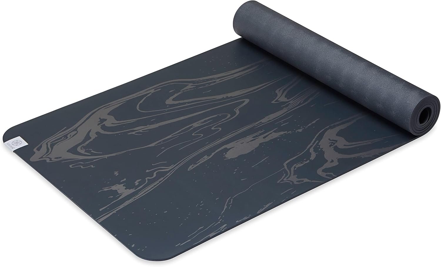 Gaiam Dry-Grip Yoga Mat – 5mm Thick Non-Slip Exercise & Fitness Mat for Standard or Hot Yoga, Pilates and Floor Workouts – Cushioned Support, Non-Slip Coat – 68 x 24 Inches