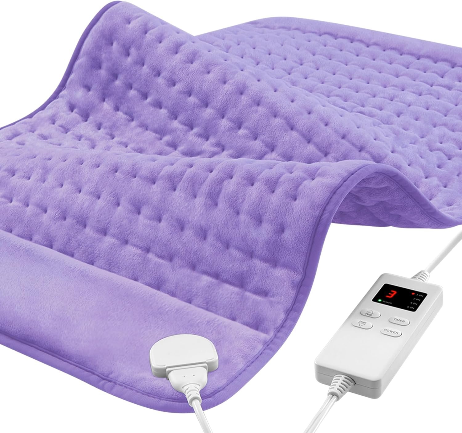Heating Pad for Back, Large Heating Pads for Body Muscle Pain Cramps Relief, 6 Heat Settings Machine Washable Electric Heating Pad, Birthday Christmas Gifts for Women Mom