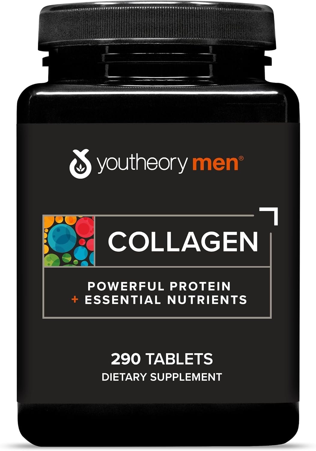 Youtheory Men’s Collagen – 5,000 mg Hydrolyzed Collagen Peptides – with Amino Acids, Vitamin C, & Natural Ingredients – Supports Joint, Muscle, Hair & Nail Health* – 290 Tablets (48-Day Supply)