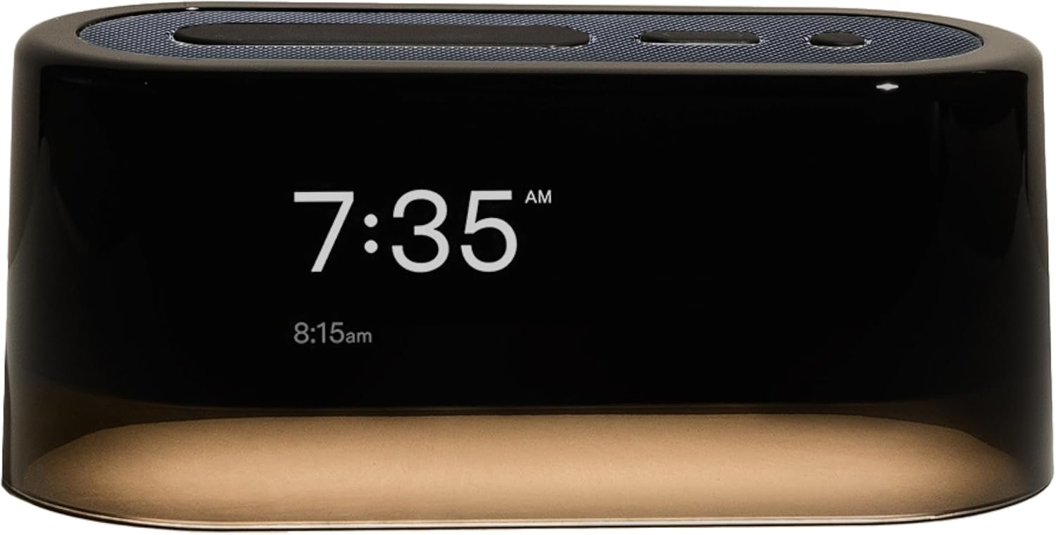 Loftie Alarm Clock with Sound Machine –Smart Alarm Clock w/Light, White Noise, Bluetooth Speaker, Night Light Sound Machine,100+ Sounds, Blackout Mode, No WiFi Mode, Optional Subscription-Midnight