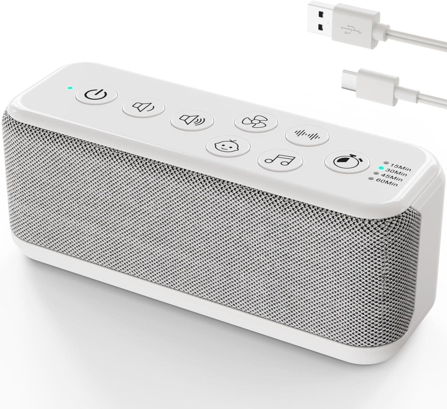 OnLyee White Noise Machine for Office Privacy & Noise Canceling, USB Rechargeable Sound Machine for Sleeping Adults, 42 Soothing Sounds, Lullabies, Fan Sounds, Auto-Off Timer – Ideal for Sleep & Focus
