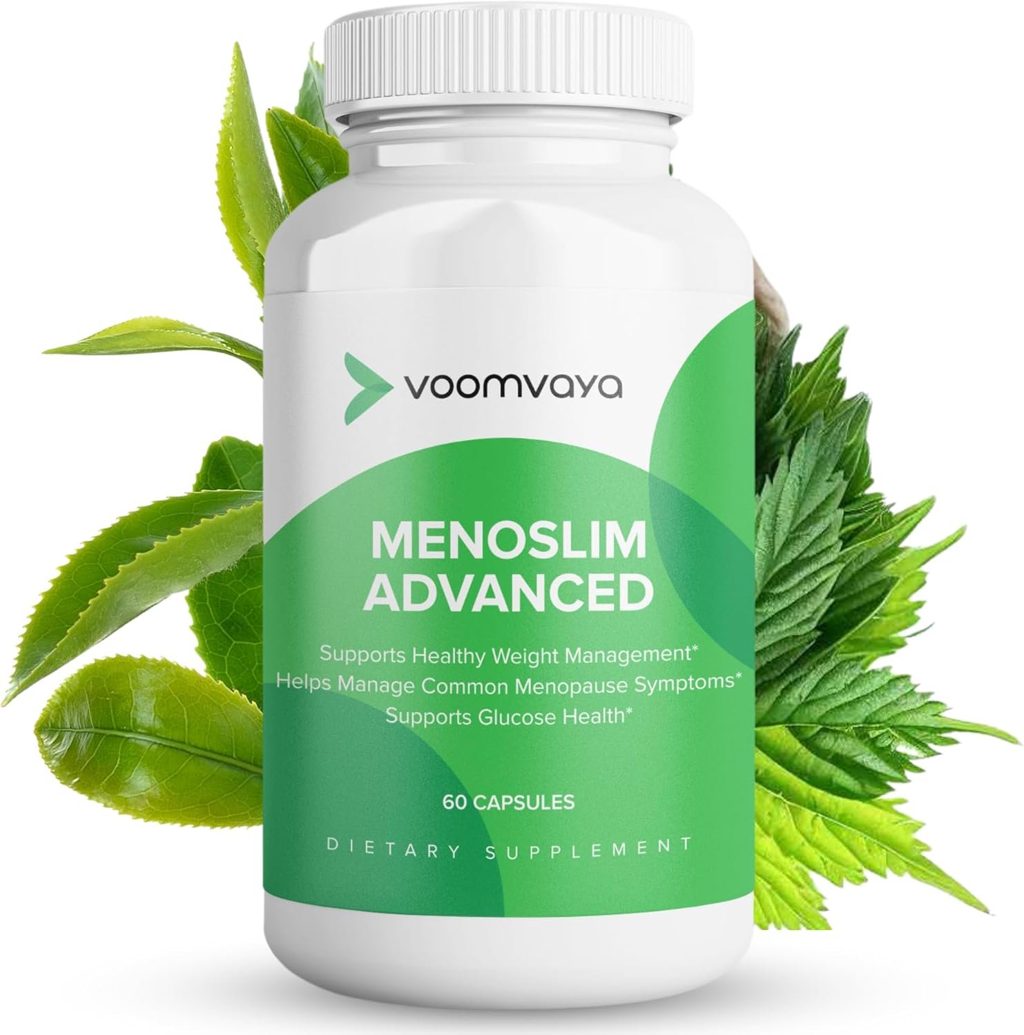 VoomVaya MenoSlim Advanced Menopause Weight Loss for Women – Menopause & Perimenopause Supplements for Women – Estrogen Supplement & Menopause Relief for Hot Flashes, Bloating, Energy – 60 Capsules