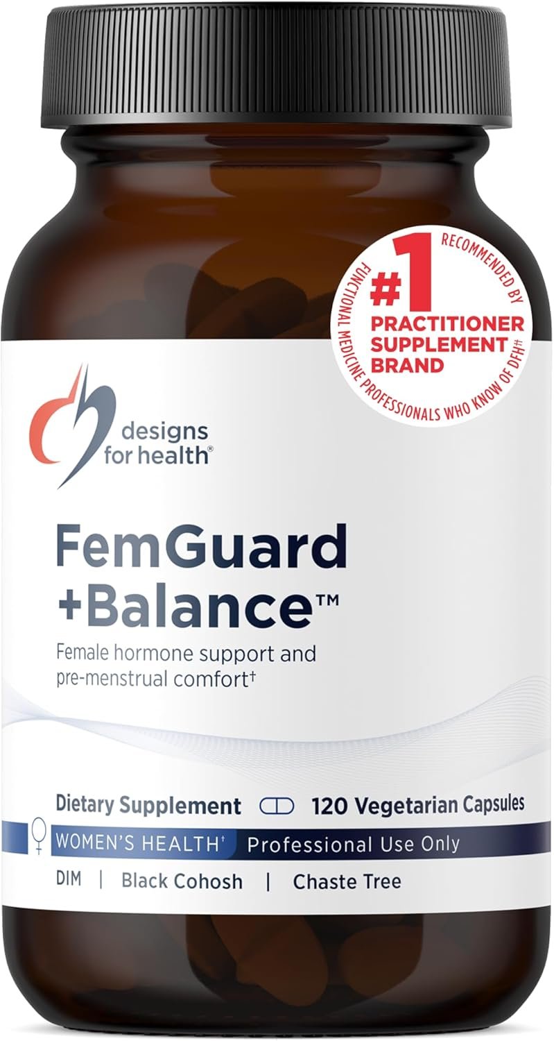 Designs for Health FemGuard + Hormone Balance for Women – DIM, Black Cohosh, Calcium D-Glucarate, EGCg Green Tea Extract & Chaste Tree Supplement for Mood Support & Estrogen Metabolism (120 Capsules)