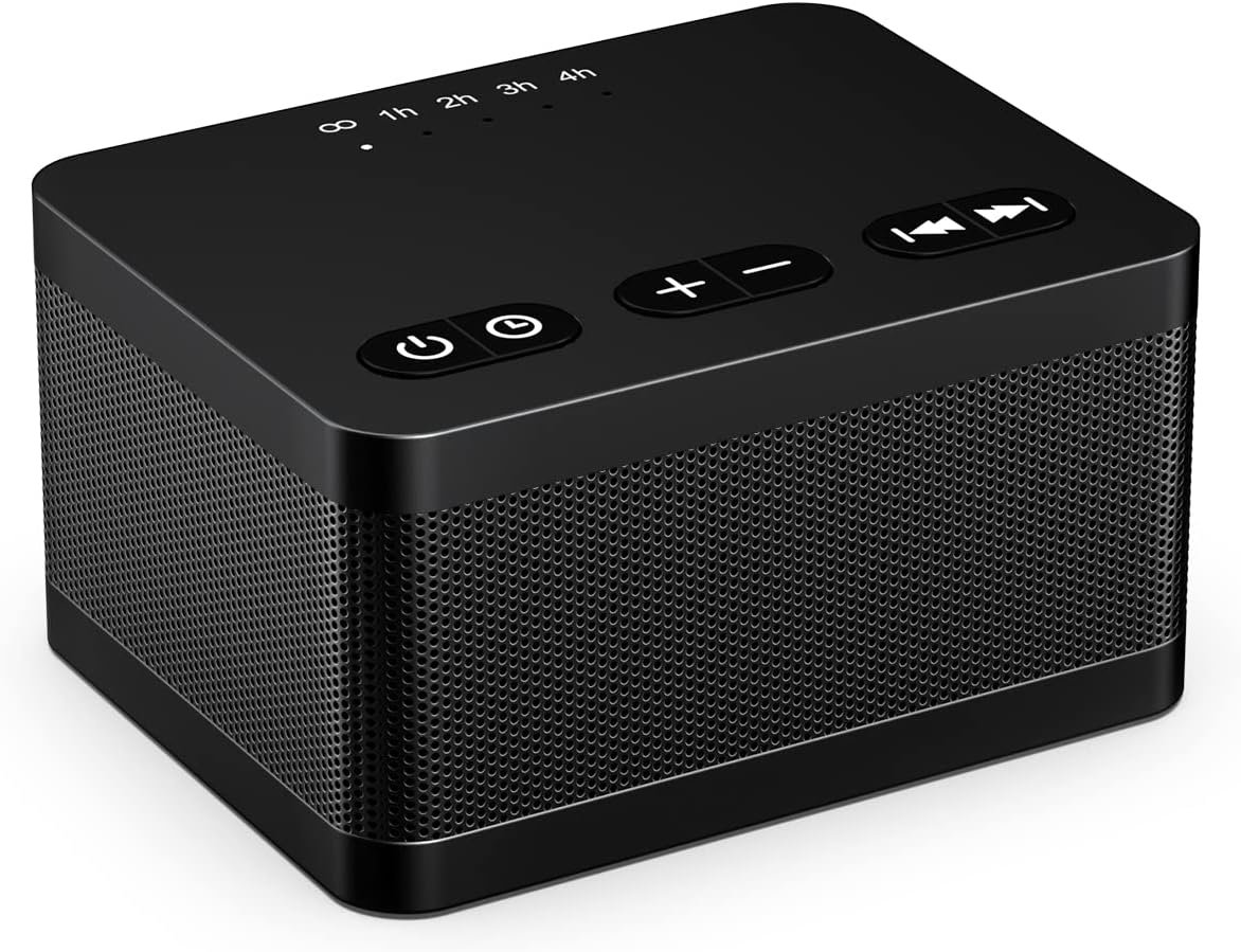 Sound Machine White Noise Machine with 30 Natural Soothing Sounds 36 Levels Volume 5 Timers Memory Function Effectively Blocks Noise Ideal Sleep Machine Brown Noise for Baby Kids Adults Home (Black)