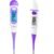 Easy@Home Basal Body Thermometer for Ovulation, 1/100th Degree High Precision, Accurate BBT Thermometer for Natural Ovulation Tracking by Premom APP, EBT-100B & EBT-018, Purple, Purple