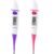 Easy@Home Basal Body Thermometer for Ovulation, 1/100th Degree High Precision, Accurate BBT Thermometer for Natural Ovulation Tracking by Premom APP, EBT-018 & EBT-018, Purple, Pink