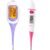 Easy@Home Basal Body Thermometer for Ovulation, 1/100th Degree High Precision, Accurate BBT Thermometer for Natural Ovulation Tracking by Premom APP, EBT-300 & EBT-018, Purple, Pink