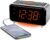 Emerson CKS1521 SmartSet Bluetooth Dual Alarm Clock Radio with 1.4” Orange LED Display, USB Charger, FM Radio, AUX Input, Auto-Dimmer, and Orange Accent Light